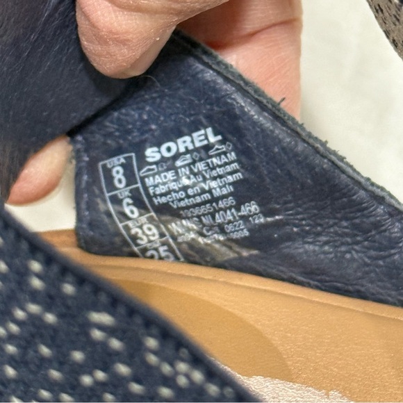 Sorel Ella Navy Sandals - Picture 3 of 7